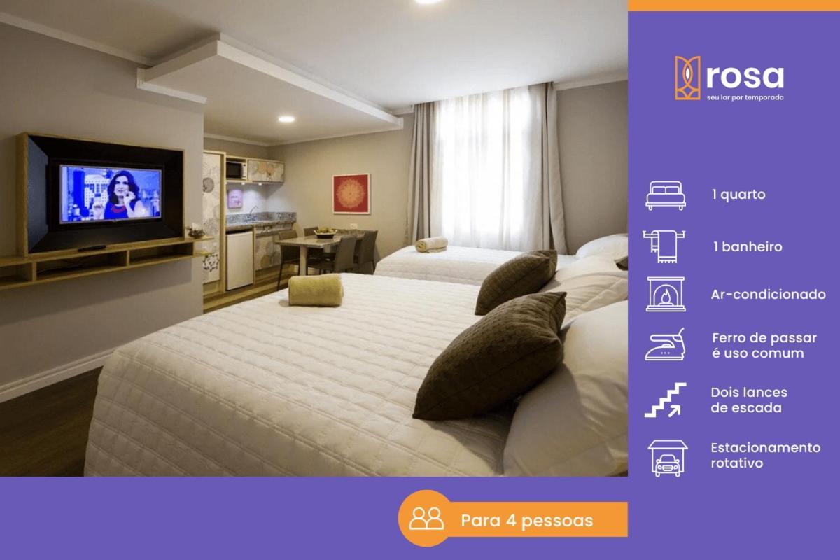 Ferienwohnung Rosa Flats Charm Gramado Exterior foto
